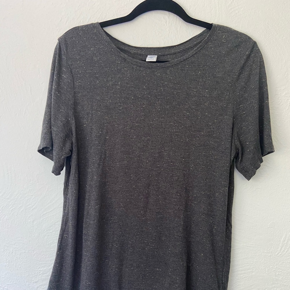OLD NAVY T-Shirt Luxe Gray and Gold Size L